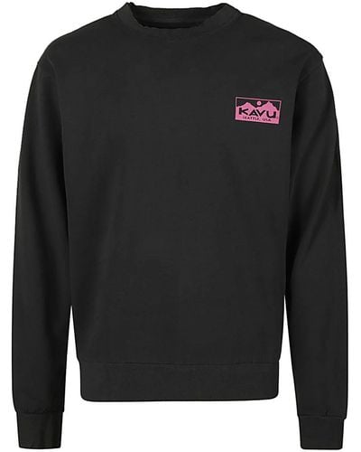 Kavu Logo Cotton Sweatshirt - Black