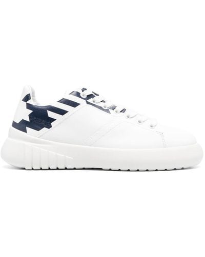 EA7 Leather Trainers - White