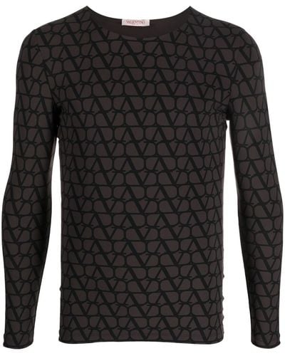 Valentino Toile Iconographe Cotton Sweater - Black