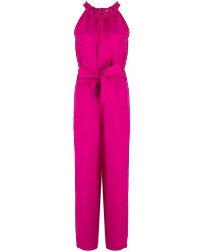 P.A.R.O.S.H. Belted Halterneck Jumpsuit - Pink