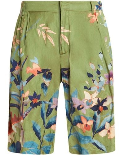 Etro Printed Shorts - Green