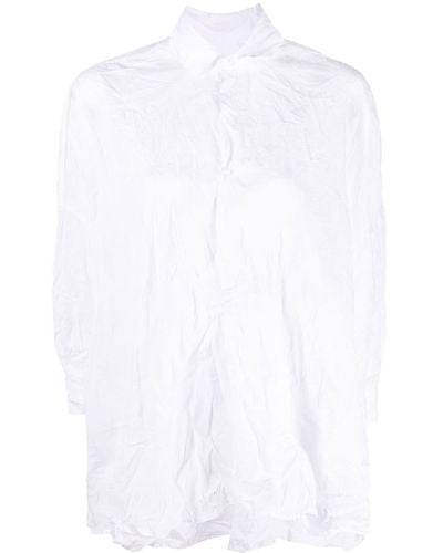 Daniela Gregis Double-collar Crinkled Shirt - White