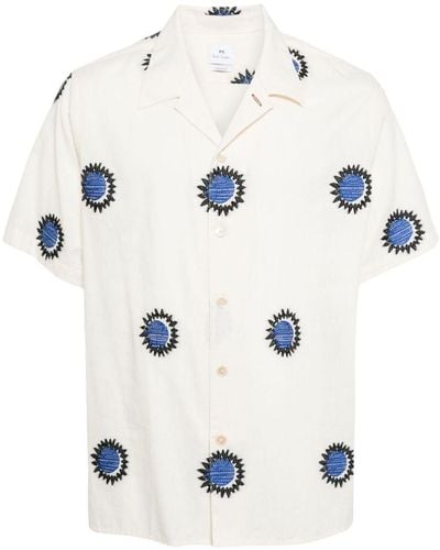 PS by Paul Smith Fil Coupé Sun Cotton Shirt - White