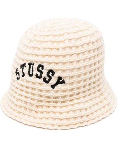 Stussy Logo Bucket Hat - Natural