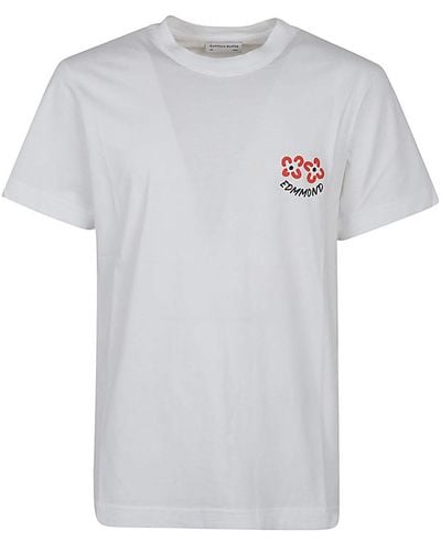 Edmmond Studios Printed Organic Cotton T-Shirt - White