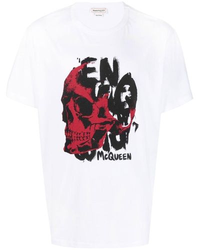 Alexander McQueen T-shirts And Polos White - Red