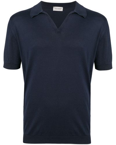 John Smedley Cotton Polo Shirt - Blue