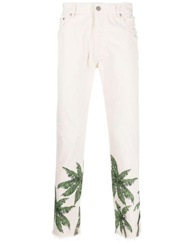 Palm Angels Five-Pocket Jeans - White
