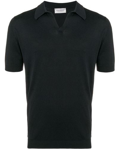 John Smedley Cotton Polo Shirt - Black
