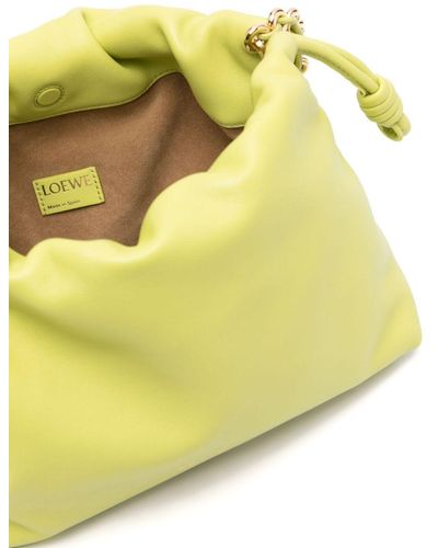 Loewe-Paulas Ibiza Flamenco Medium Leather Clutch Bag - Yellow