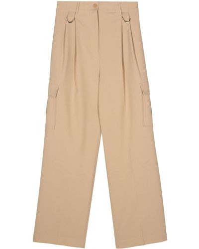 Semicouture Straight-leg Cargo Trousers - Natural