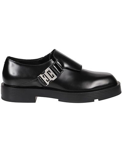 Givenchy Logo-buckle Monk Shoes - Black