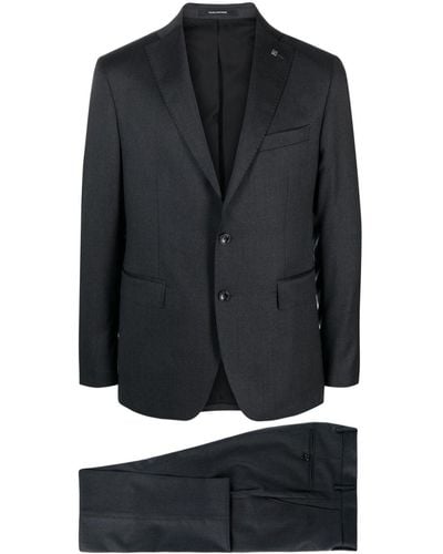 Tagliatore Two-piece Single-breasted Virgin Wool Suit - Black