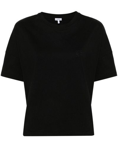 Loewe T-shirt Anagram In Cotone - Nero