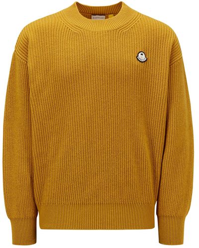 8 MONCLER PALM ANGELS Maglione In Lana - Giallo