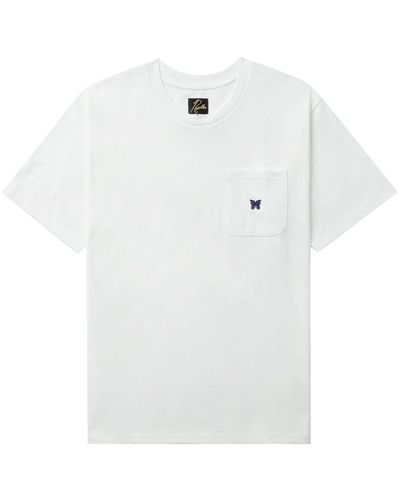 Needles Cotton T-shirt With Logo - White