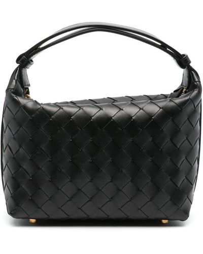 Bottega Veneta Wallace Mini Leather Handbag - Black