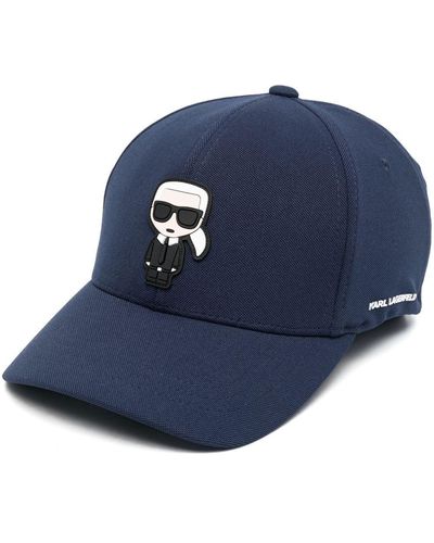 Karl Lagerfeld Cappello da baseball con applicazione - Blu