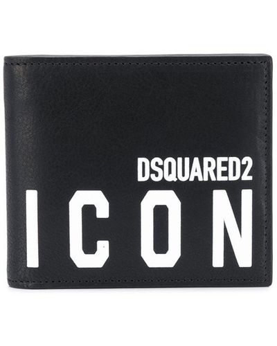 DSquared² Icon Logo Print Wallet - Black