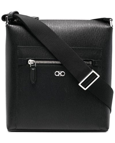 Ferragamo Gancini Leather Crossbody Bag - Black