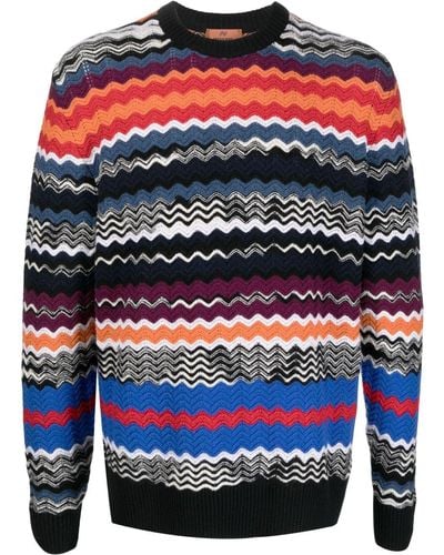 Missoni Chevron Wool Sweater - Blue
