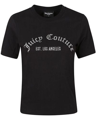 Juicy Couture T-shirt In Cotone Con Logo - Nero
