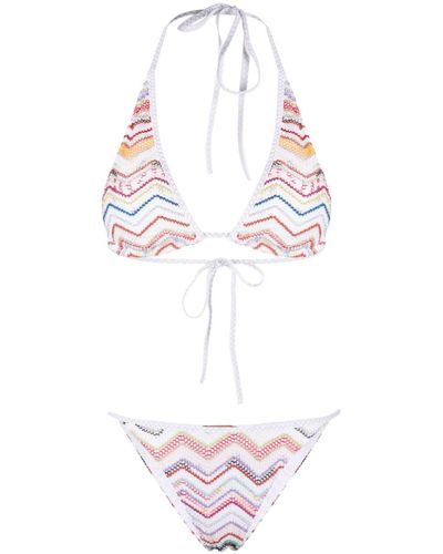MISSONI BEACHWEAR Triangle Bikini Set - White