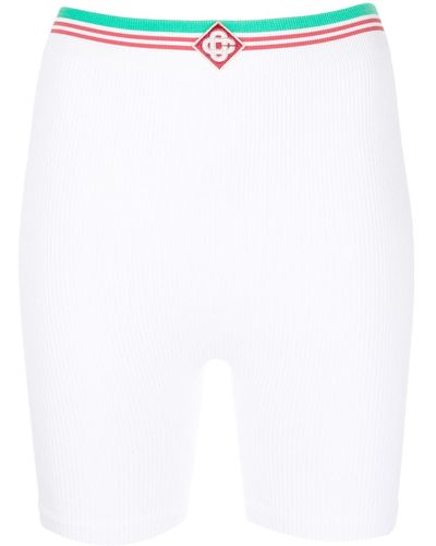 Casablancabrand Ribbed Knee-length Shorts - White