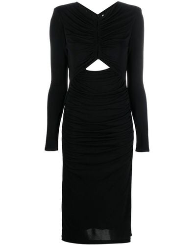 Roland Mouret Midi Dress With Cut Out - Black