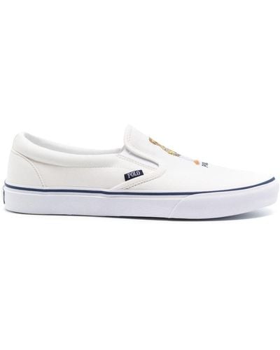 Polo Ralph Lauren Keaton-Slip-Sneakers-Slip On Shoes - White