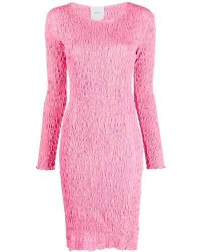 Patou Tuxedo Midi Dress - Pink