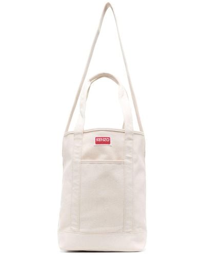 KENZO Cotton Tote Bag - White
