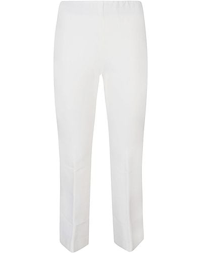 Liviana Conti Flared Cropped Trousers - White