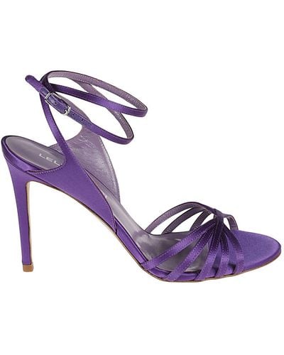 Lella Baldi Satin Sandals - Purple