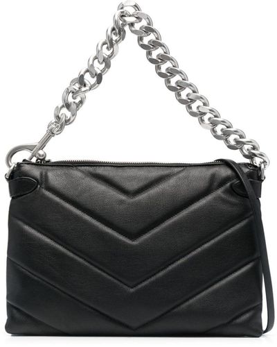 Rebecca Minkoff Matelassé Chain-link Crossbody Bag - Black