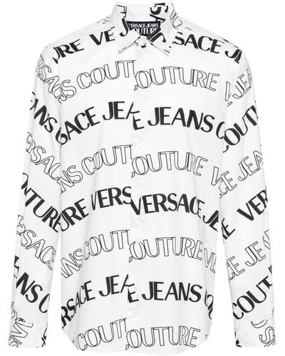 Versace Jeans Couture Logo-print Cotton Shirt - White