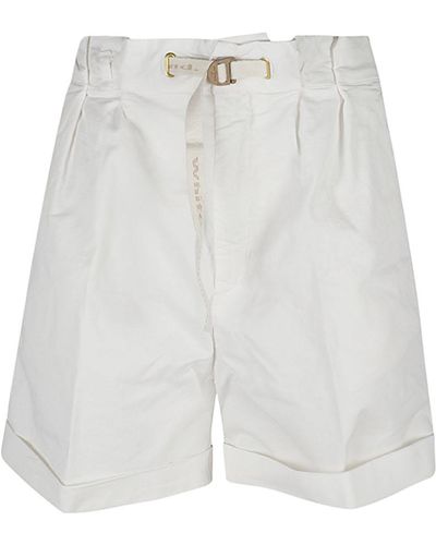 White Sand Cotton Shorts - White