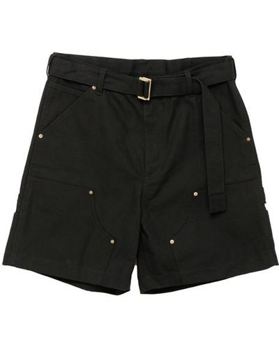 Sacai Shorts Con Logo - Black