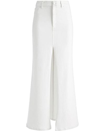 Alice + Olivia Rye A-line Slit Skirt - White