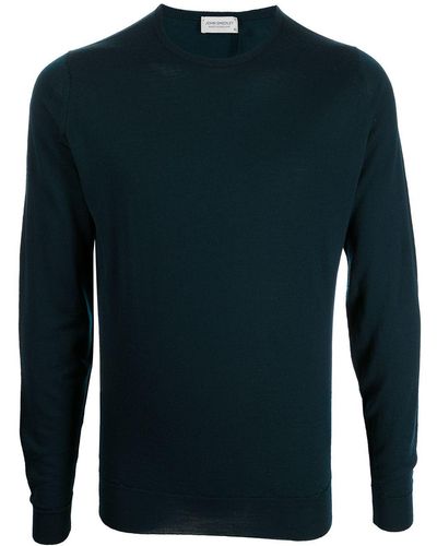 John Smedley Fine-knit Wool Sweater - Blue