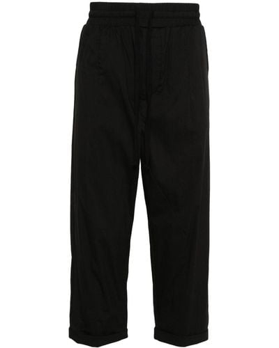 Thom Krom Slim-fit Cropped Trousers - Black