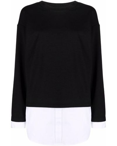 Loewe Bi-material Sweatshirt - Black