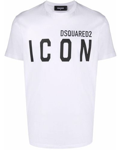 DSquared² T Shirt Logo Icon - Bianco