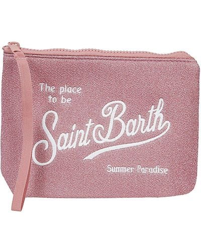 Mc2 Saint Barth Aline Lurex Clutch Bag - Pink
