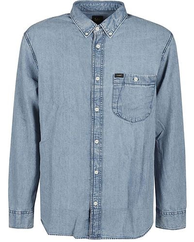 Lee Jeans Camicia di jeans denim con logo - Blu