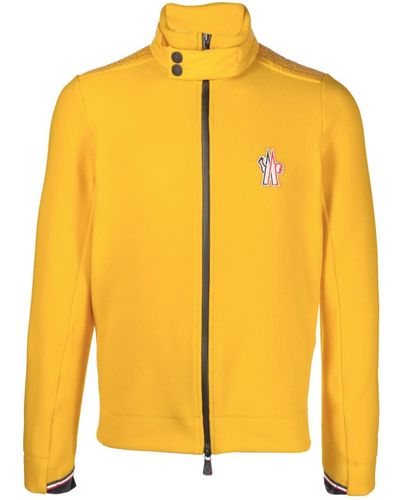 3 MONCLER GRENOBLE Cardigan With Logo - Yellow