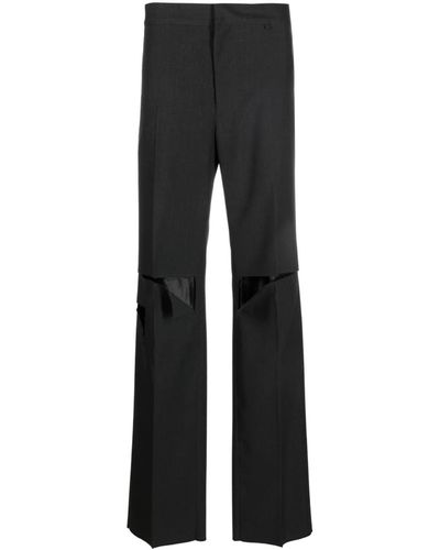 Givenchy Ripped Wool Pants - Black