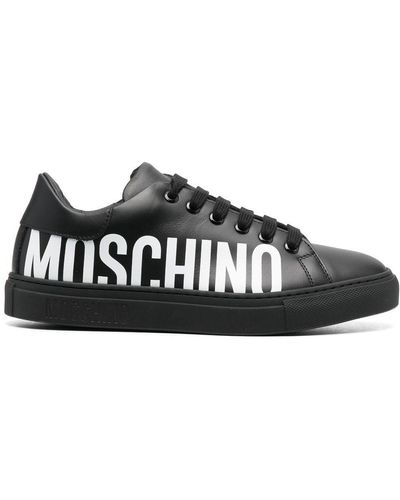 Moschino Leather Sneakers - Black