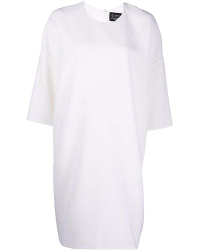Gianluca Capannolo Short Long Sleeve Wool Dress - White