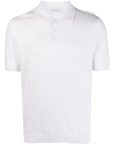 Ballantyne Short-sleeve Cotton Polo Shirt - White